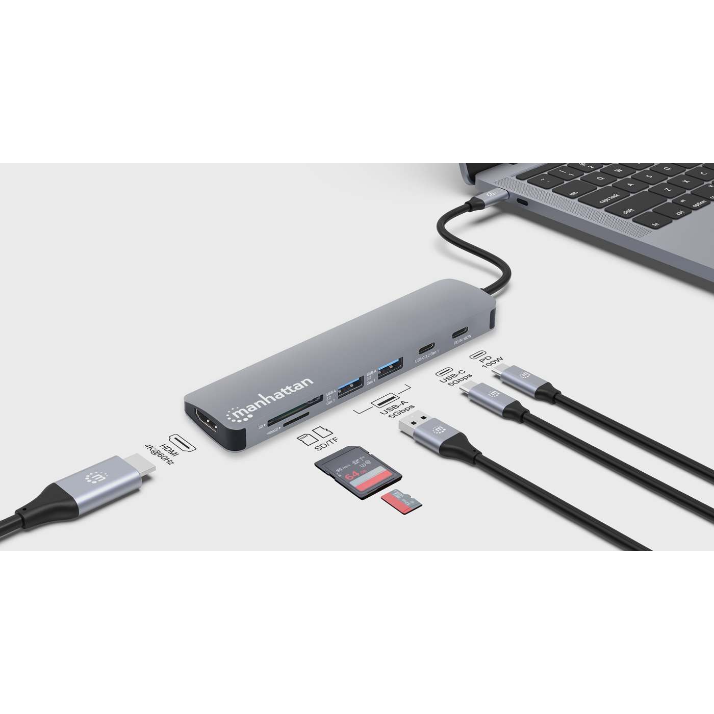 USB-C PD 7-in-1 HDMI 4K Docking Station / Multiport Hub Image 8