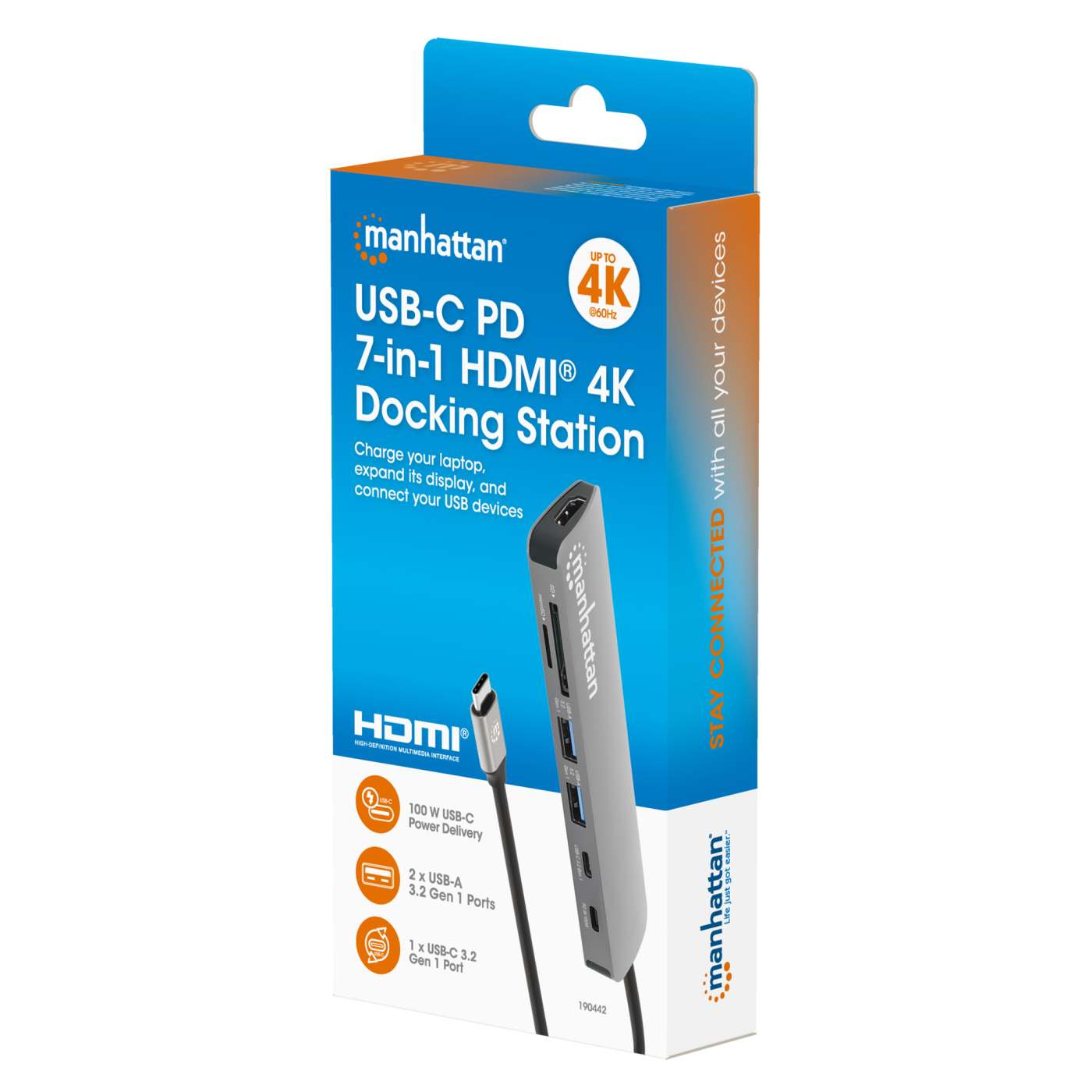 USB-C PD 7-in-1 HDMI 4K Docking Station / Multiport Hub Packaging Image 2
