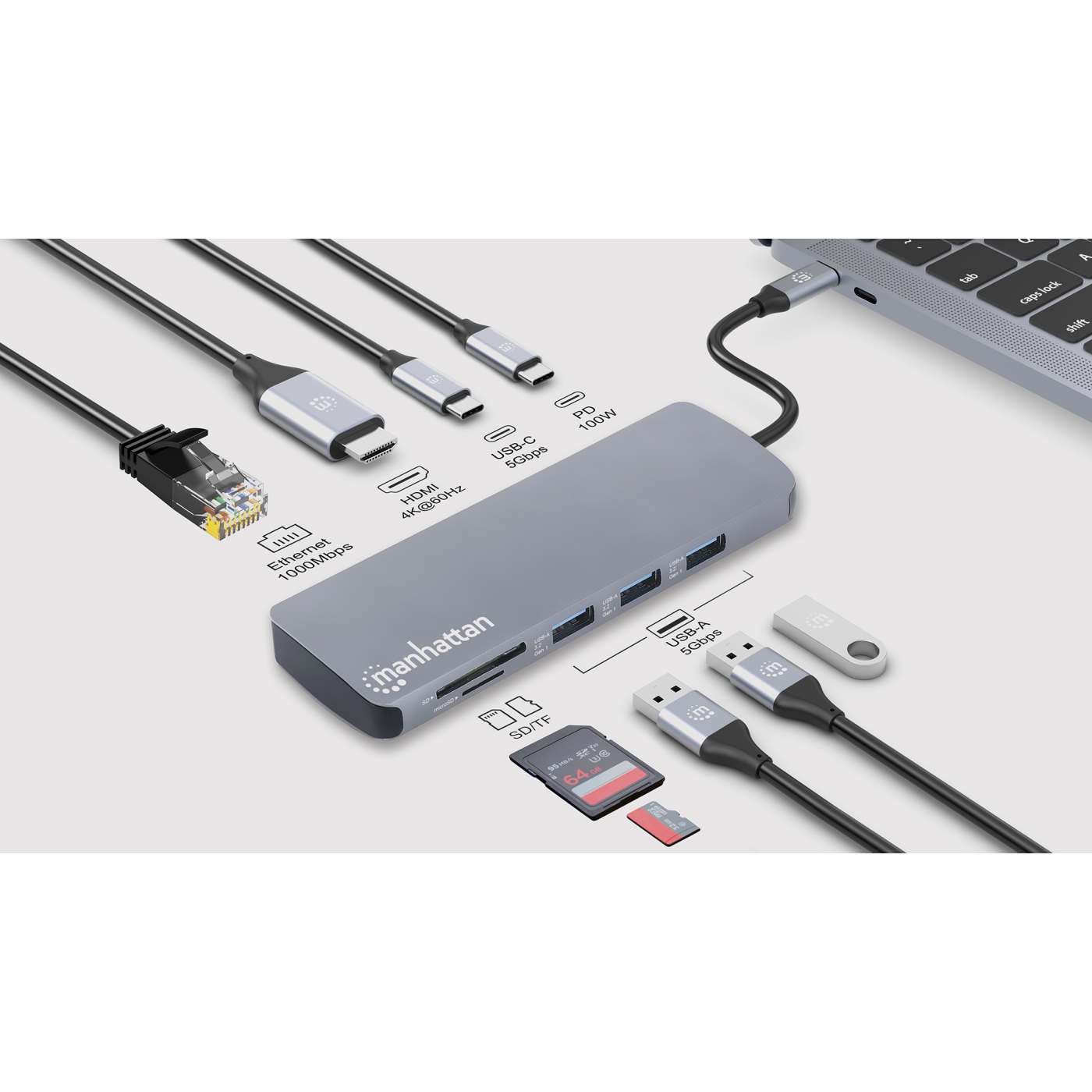 USB-C PD 9-in-1 HDMI 4K Docking Station / Multiport Hub Image 8
