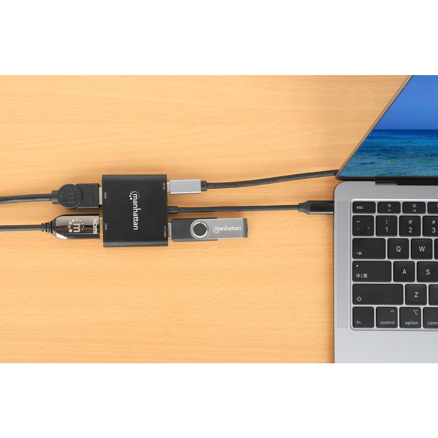 USB-C PD to Dual-HDMI Monitor Adapter for Laptop and Tablet Image 7