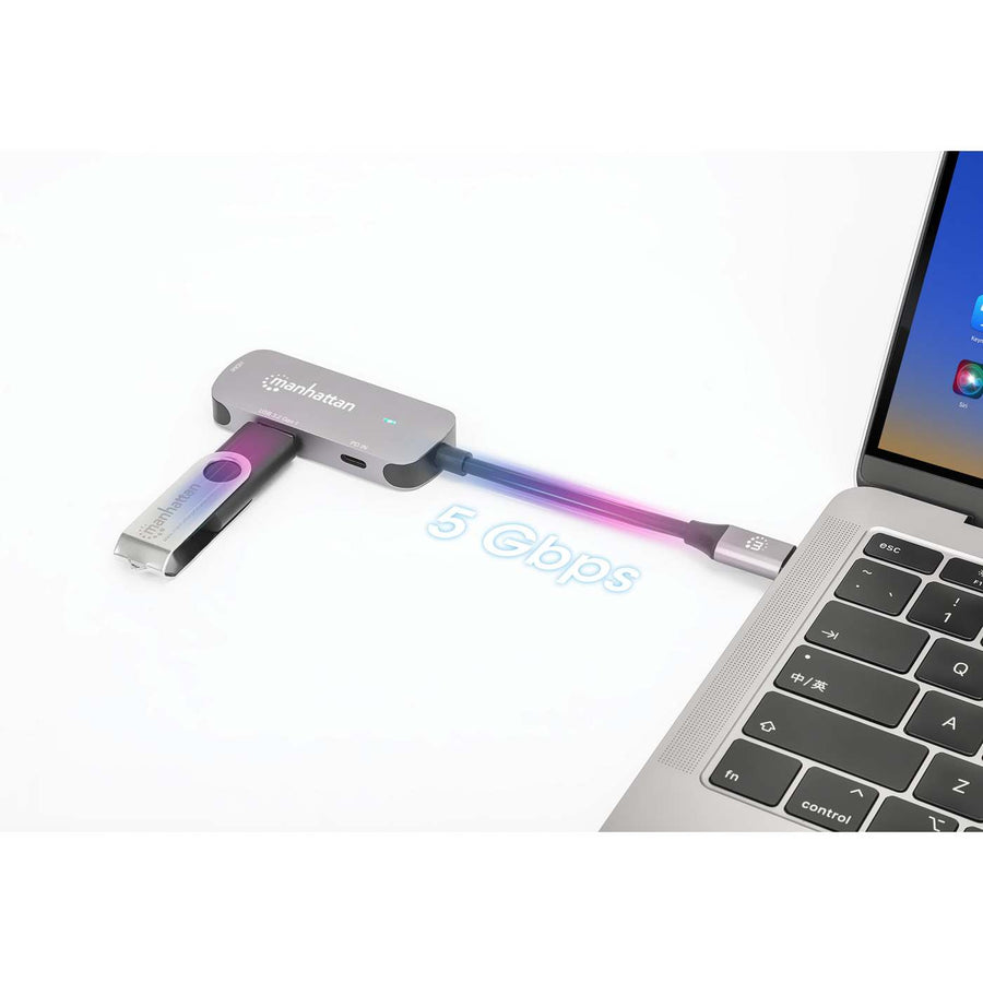 USB-C to HDMI (4K@30Hz) 3-in-1 Docking Converter with Power Delivery