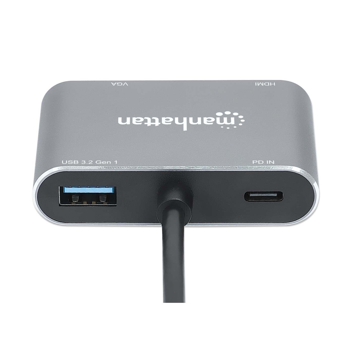USB-C to HDMI & VGA 4-in-1 Docking Converter w/ Power