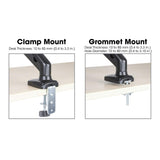 Aluminum Gas Spring Dual Monitor Desk Mount Image 11