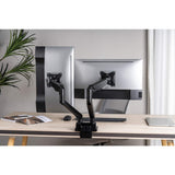 Aluminum Gas Spring Dual Monitor Desk Mount with 8-in-1 Docking Station Image 7