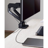 Aluminum Gas Spring Dual Monitor Desk Mount with 8-in-1 Docking Station Image 9