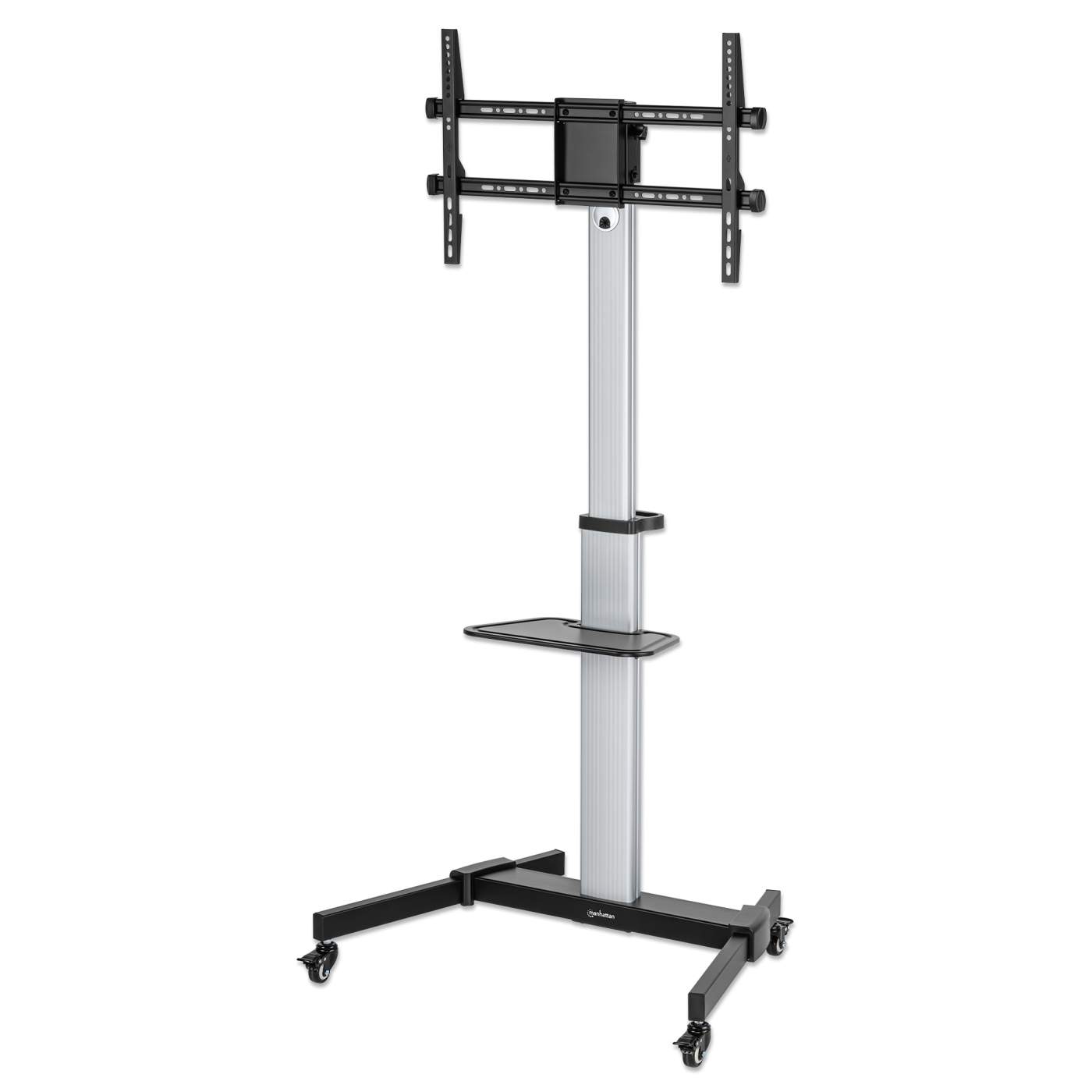 Aluminum Height-Adjustable Multimedia TV Cart Image 1