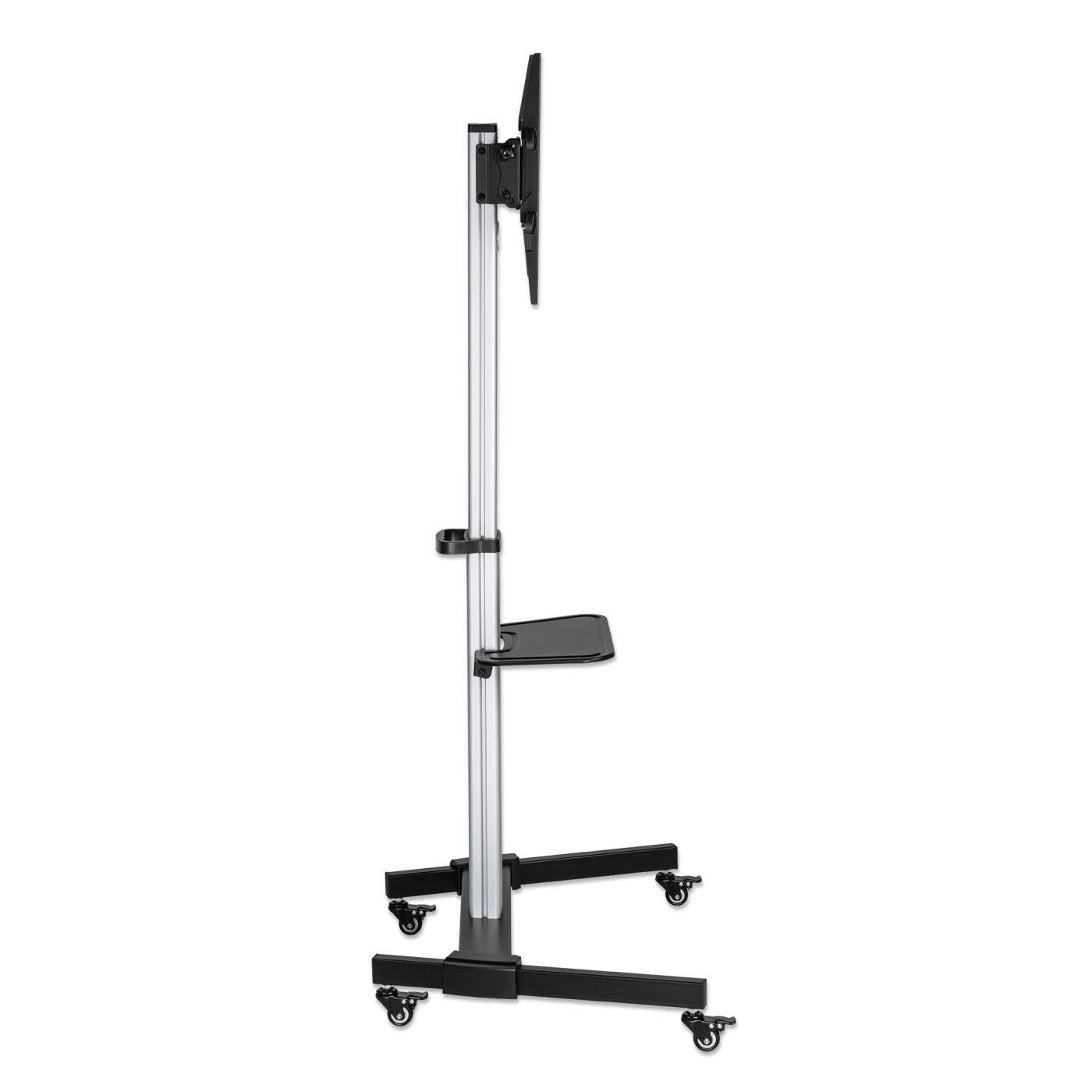 Aluminum Height-Adjustable Multimedia TV Cart Image 5