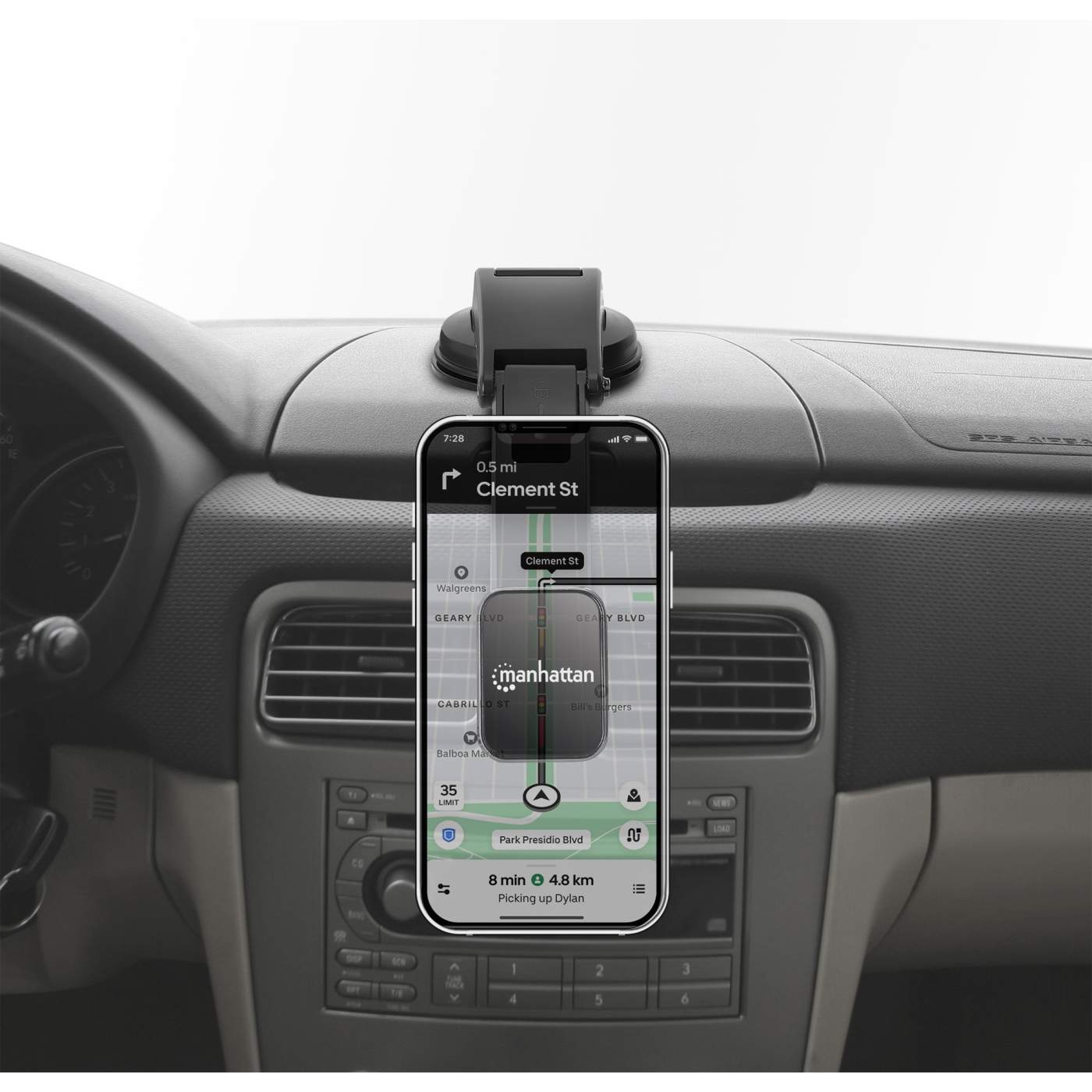 Car Dashboard Mount with Magnetic Phone Holder Image 7