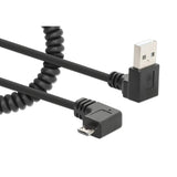 Coiled USB-A to Micro-USB Charging Cable Image 3