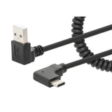 Coiled USB-A to USB-C Charging Cable Image 1