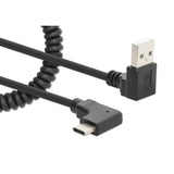 Coiled USB-A to USB-C Charging Cable Image 3
