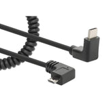 Coiled USB-C to Micro-USB Charging Cable Image 3