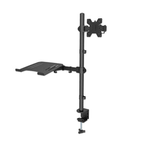 Desktop Combo Mount with Monitor Arm and Laptop Stand Image 1