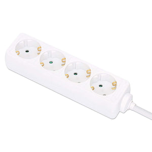 EU Power Strip with 4 Outlets Image 1