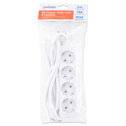 EU Power Strip with 4 Outlets Packaging Image 2