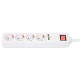 EU Power Strip with 4 Outlets, 2 USB Charging Ports and Switch Image 4