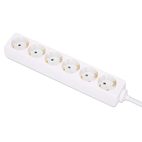 EU Power Strip with 6 Outlets Image 1