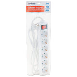 EU Power Strip with 6 Outlets and Switch Packaging Image 2