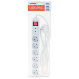 EU Power Strip with 6 Surge Protector Outlets and Switch Packaging Image 2