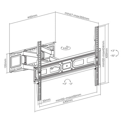 Full-Motion TV Wall Mount with Post-Leveling Adjustment Image 11