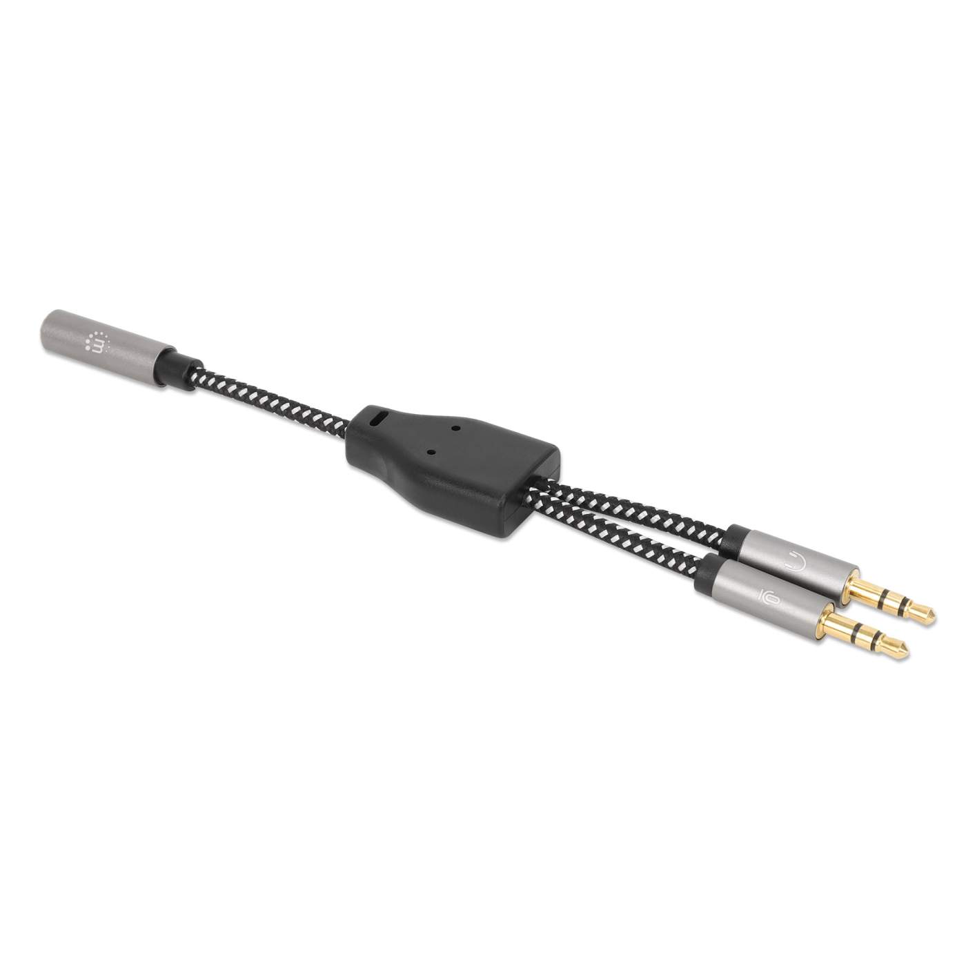 Headset Adapter Cable with Stereo Audio Aux Y-Splitter Image 3