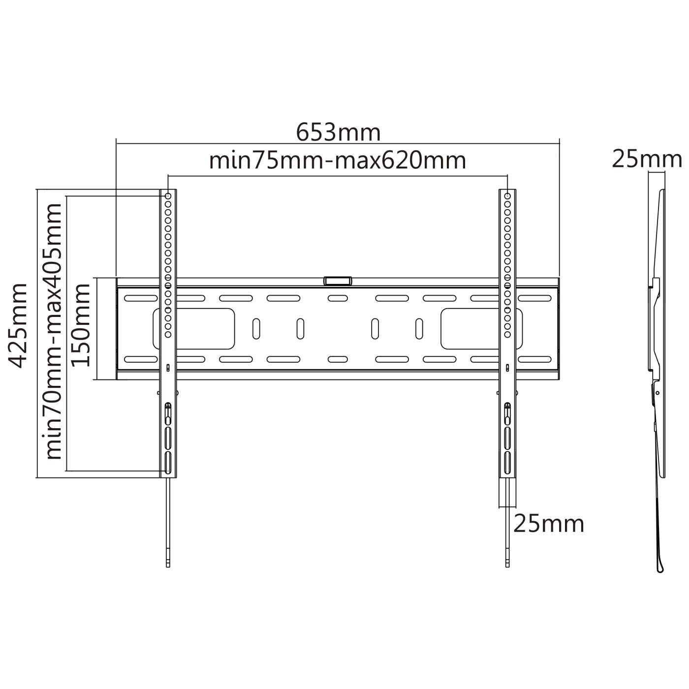 Heavy-Duty Low-Profile TV Wall Mount Image 7