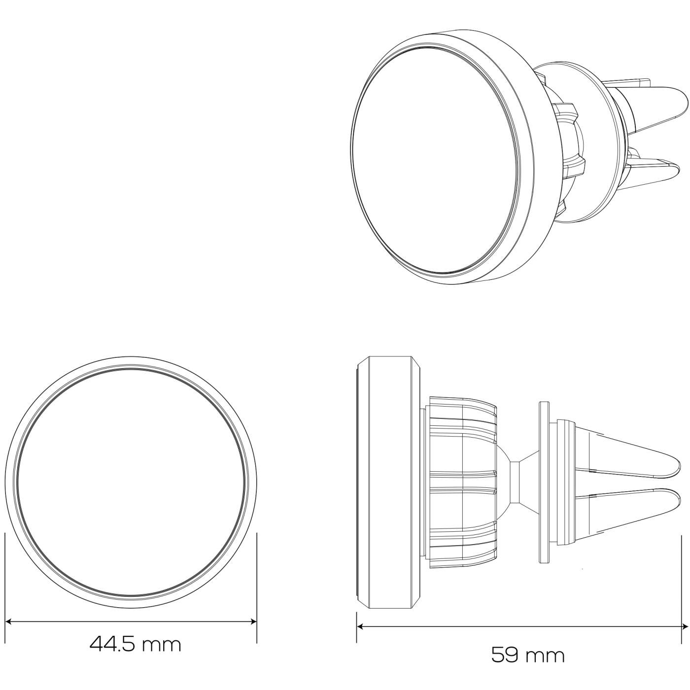 Magnetic Car Air-Vent Phone Mount Image 9