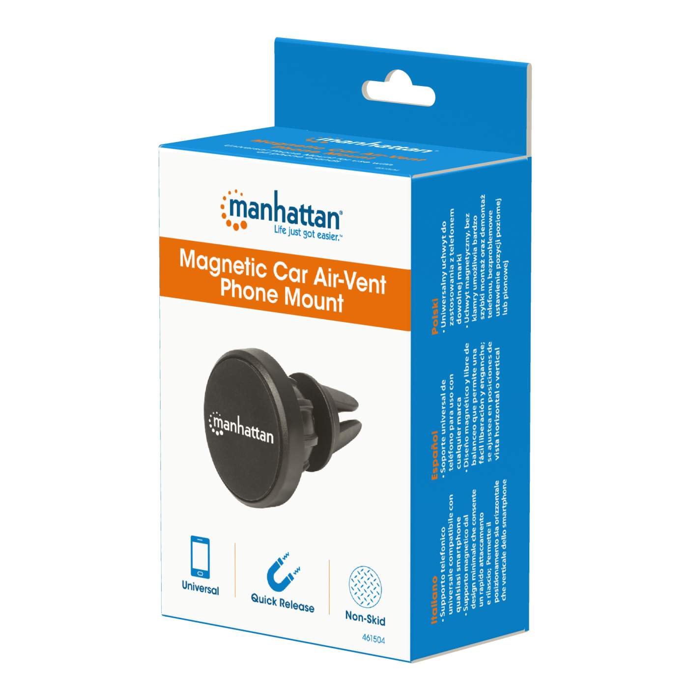 Manhattan Magnetic Car Air-Vent Phone Mount (461504) – Manhattan