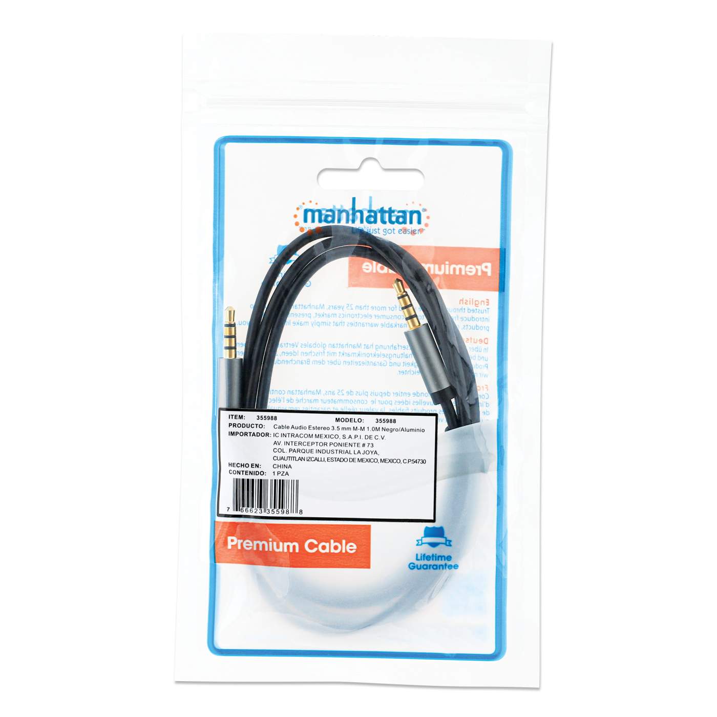 Stereo Audio Aux Cable Packaging Image 2