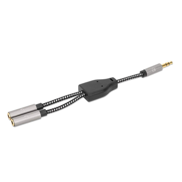 Stereo Audio Aux Headphone Y-Splitter Cable Image 1