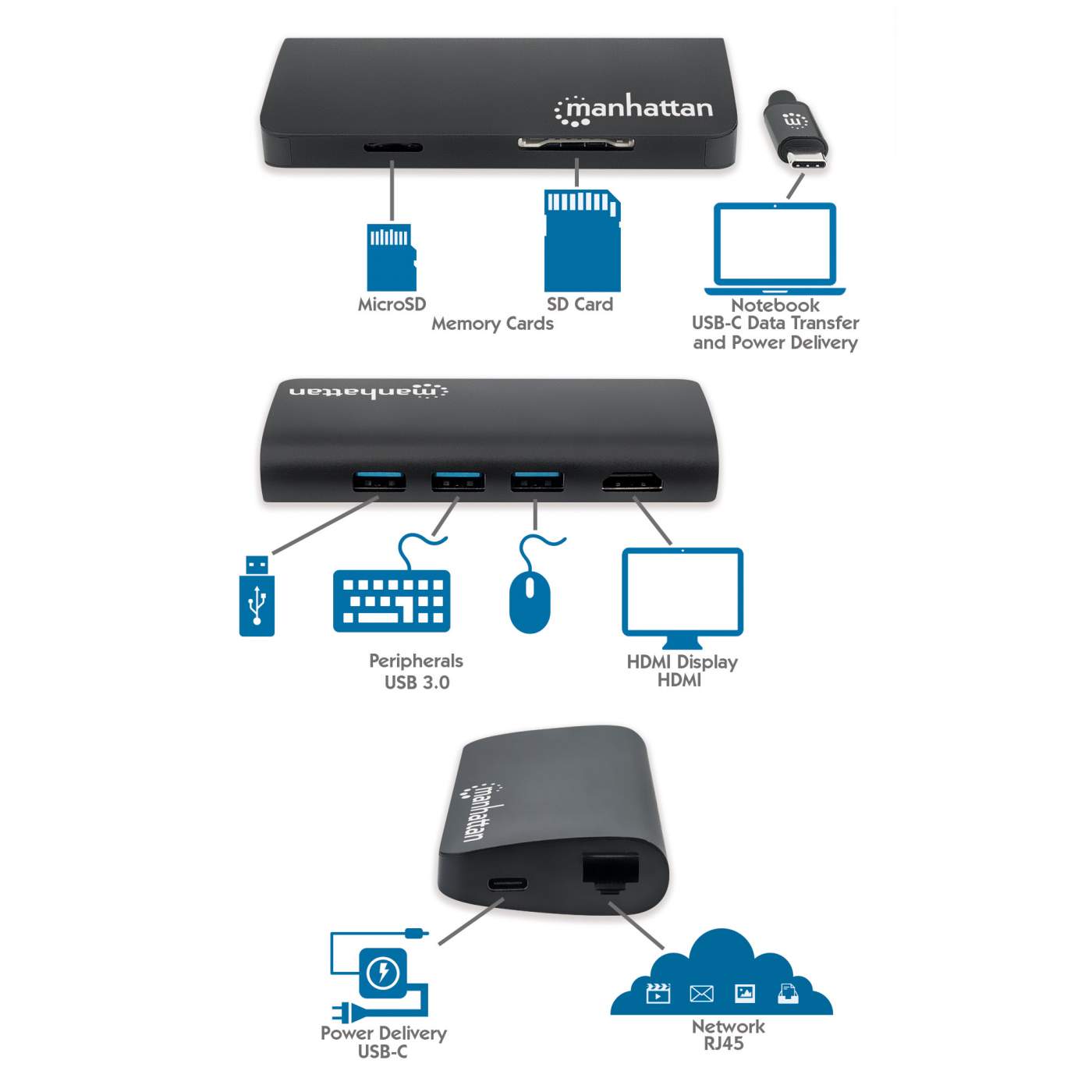 名作 SuperSpeed Manhattan USB-C (152372 Adapter Multiport ピンズ・ピンバッジ・缶バッジ