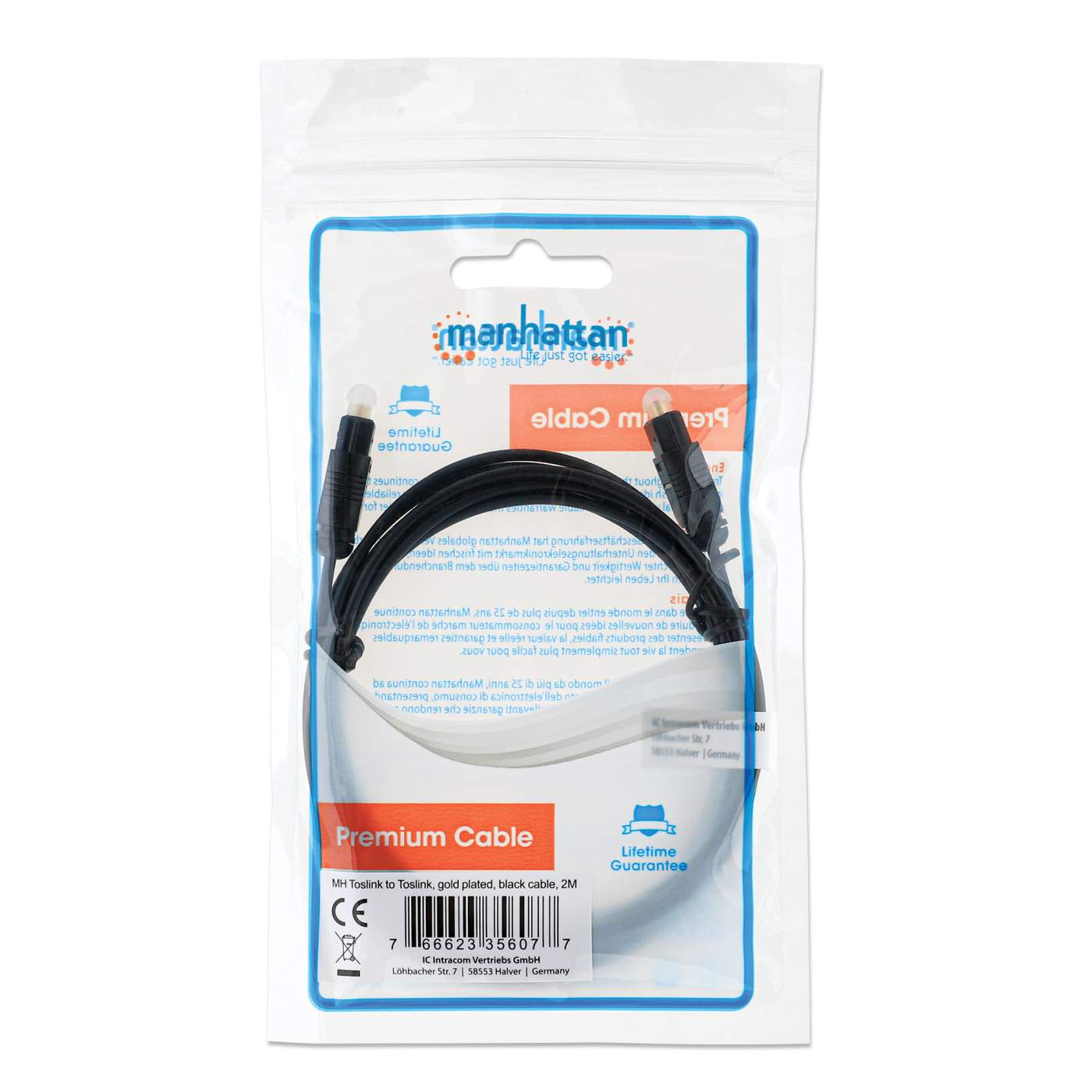 Toslink Digital Optical Audio Cable Packaging Image 2