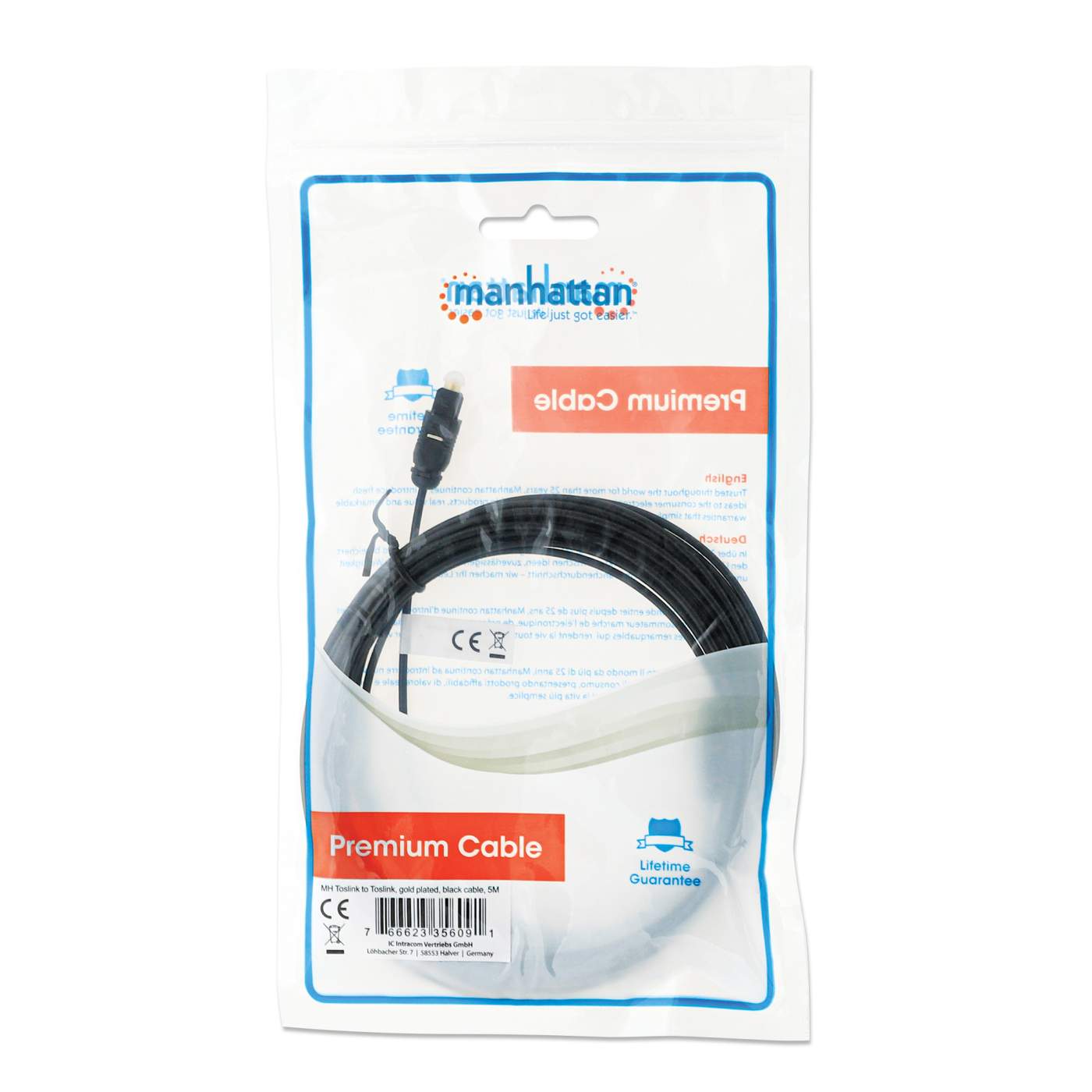 Toslink Digital Optical Audio Cable Packaging Image 2