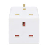 UK Power Adapter with 2 Outlets Image 3