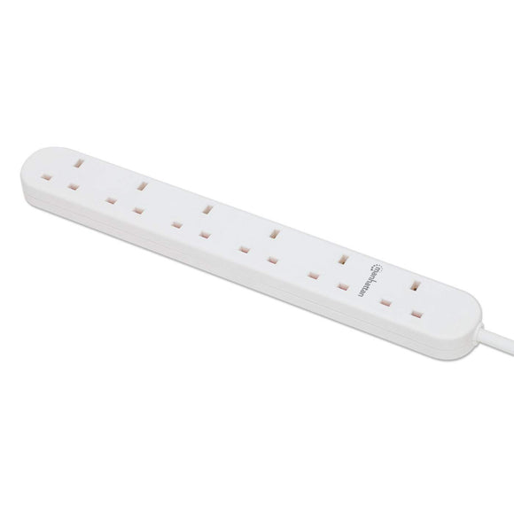 UK Power Strip with 6 Outlets Image 1