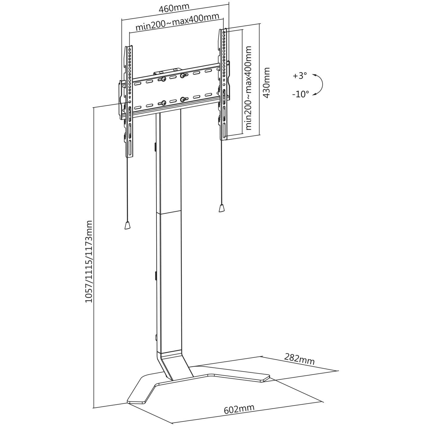 Ultra Slim TV Floor Standing Mount Image 15