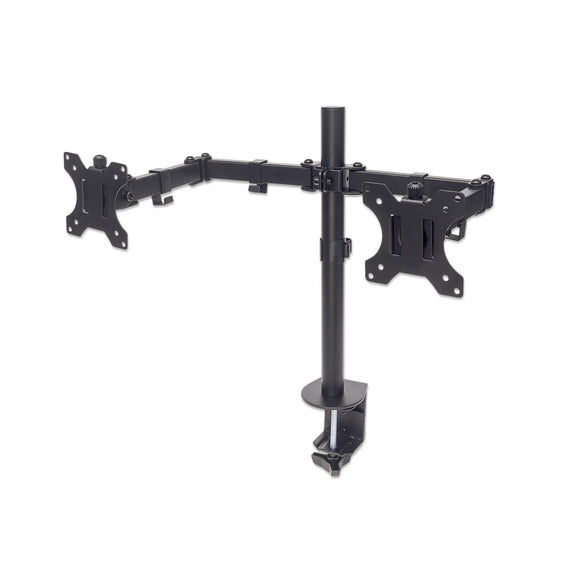 Universal Dual Monitor Mount with Double-Link Swing Arms Image 1
