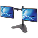 Universal Dual Monitor Stand with Double-Link Swing Arms Image 5