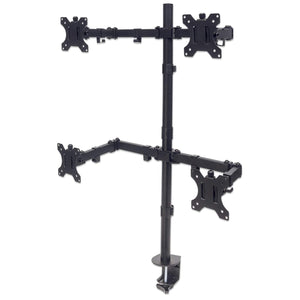 Universal Four Monitor Mount with Double-Link Swing Arms Image 1