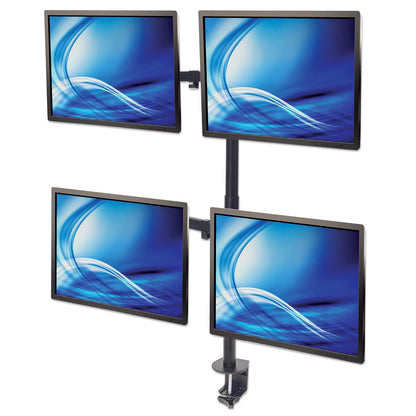 Universal Four Monitor Mount with Double-Link Swing Arms Image 4