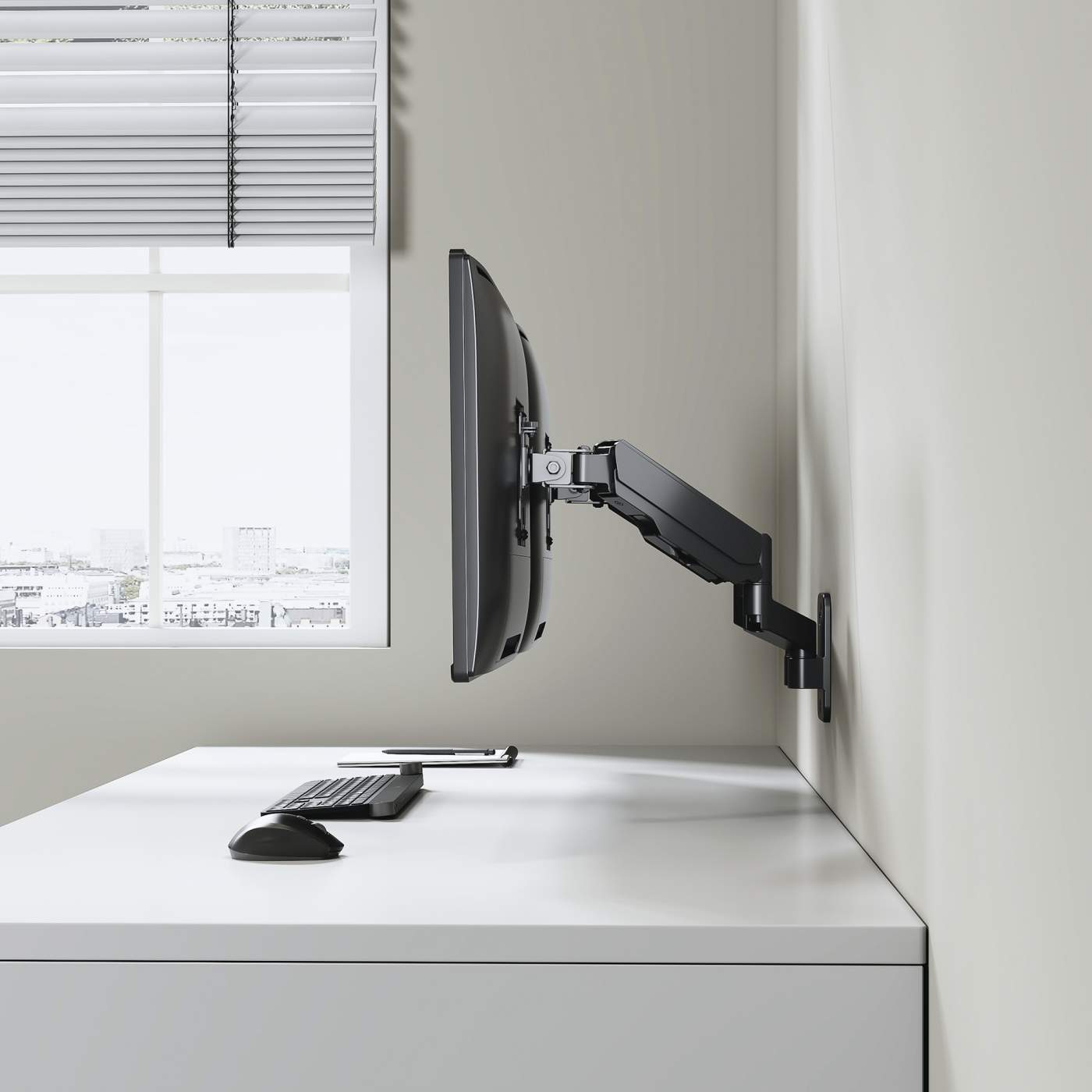 Manhattan Universal Gas Spring Dual Monitor Wall Mount (461627