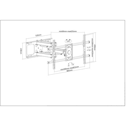 Universal LCD Full-Motion Large-Screen Wall Mount Image 6