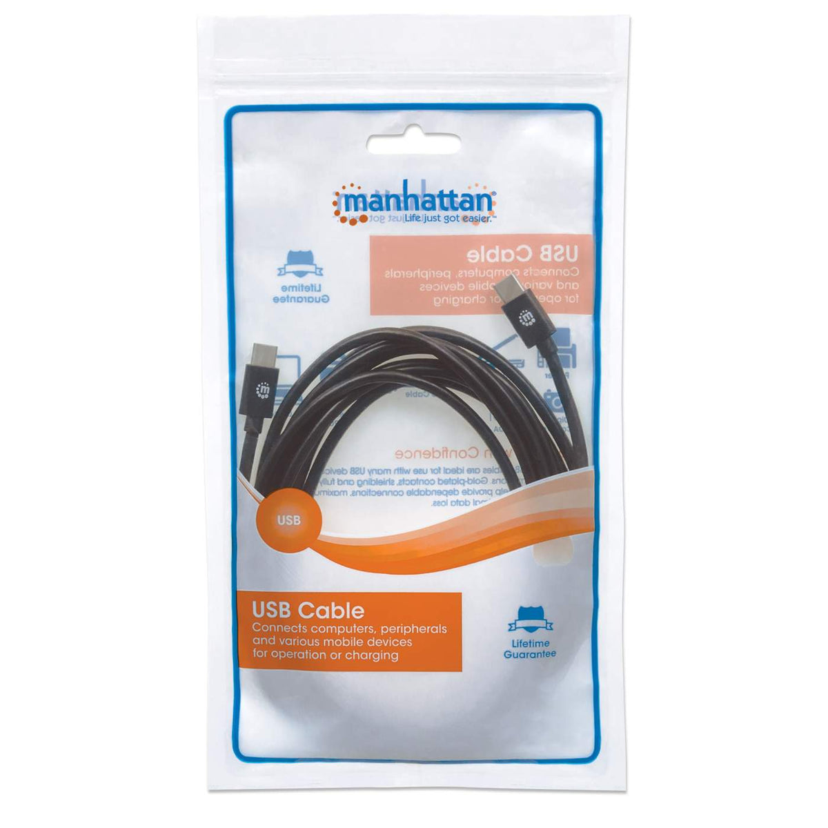 Manhattan USB 2.0 Type-C Device Cable (354882)