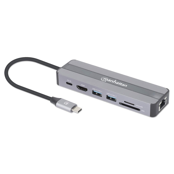 Manhattan USB-C 7-in-1 Docking Station w/ Power Delivery (153928)