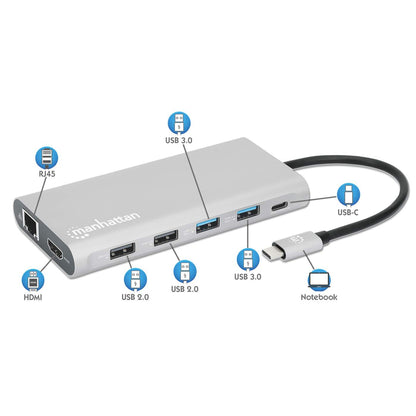 USB-C PD 12-in-1 Triple-HDMI Monitor Docking Station with MST Image 13