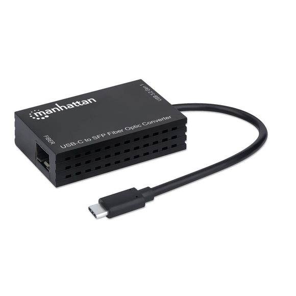 USB-C to Fiber SFP Gigabit Ethernet Adapter Image 1